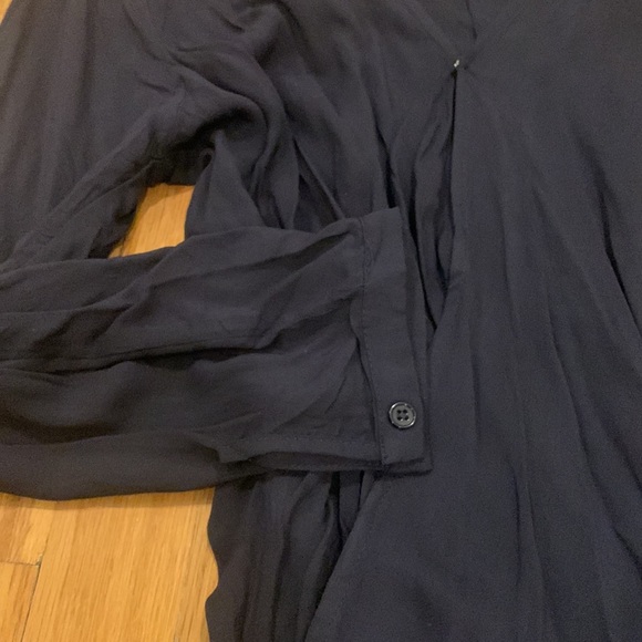 NWT Nine 1 Eight Long Sleeve Sheer Black Blouse, Size Medium - Picture 6 of 9